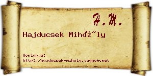 Hajducsek Mihály névjegykártya